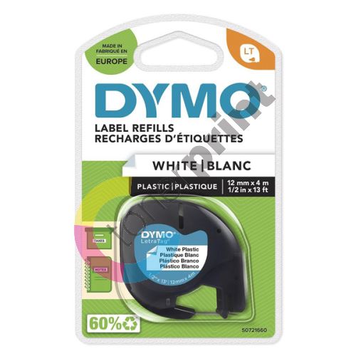 Páska Dymo LetraTag 12mm x 4m plastová bílá, 59422, S0721560 2