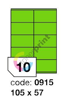 Samolepící etikety Rayfilm Office 105x57 mm 100 archů, fluo zelená, R0130.0915A 1