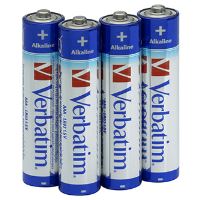 Mikrotužkové baterie Verbatim AAA / LR03 / Micro, alkalické 1,5 V, 4 ks – 49920 (4)