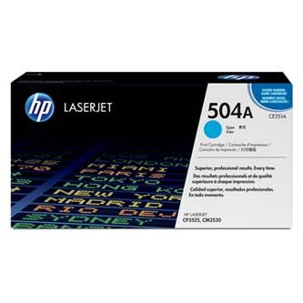 Toner HP CE251A, Color LaserJet CP3525, cyan, 504A, originál