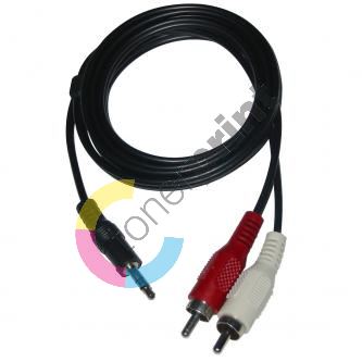 Audio/video kabel 3.5mm stereo/2x cinch, M/M, 3m, LOGO 1