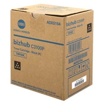 Toner Konica Minolta TNP-50K, Bizhub C3100P black, A0X5154, originál