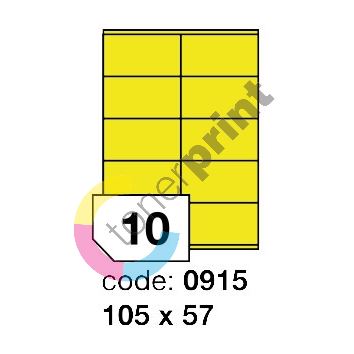 Samolepící etikety Rayfilm Office 105x57 mm 300 archů, matně žlutá, R0121.0915D 1
