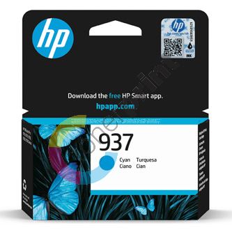 Inkoustová cartridge HP 4S6W2NE#CE1, HP 937, cyan, HP HP OfficeJet Pro 9110b, originál
