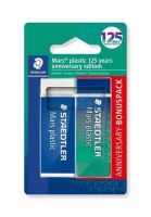Pryž STAEDTLER Mars Plastic 526, modrozelená, 2ks, výroční edice 125 let