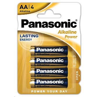 Baterie Panasonic Alkaline Power AA / LR6, alkalické 1,5 V, tužkové, 4 ks