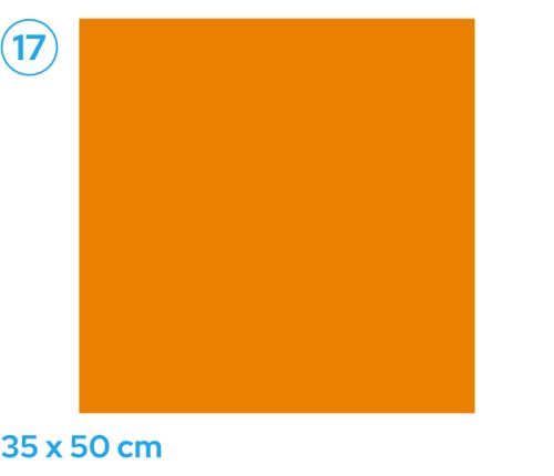 Barevný papír 35 × 50 cm, 300 g/m2, oranžový