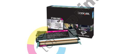 Toner Lexmark X746A1MG, magenta, return, originál 1