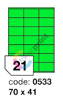 Samolepící etikety Rayfilm Office 70x41 mm 300 archů, matně zelená, R0120.0533D 1
