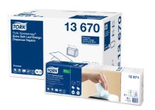 Ubrousky do zásobníku Tork Xpressnap Extra Soft, 216x330mm, bílé, N4, 13670