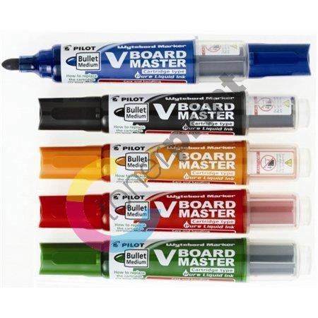 Popisovače V-Board Master, 5 barev, kuželový hrot, 2,3 mm, držák, houbička 1