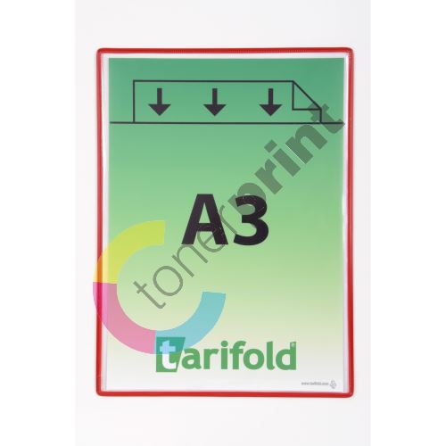 Tarifold rámeček s kapsou, A3, otevřený shora, červený, 5 ks 1