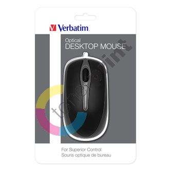 Myš Verbatim Destop Mouse, optická, drátová USB, černá