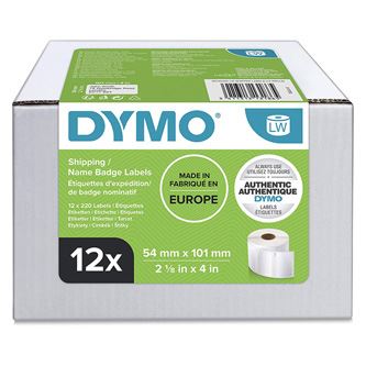 Papírové štítky Dymo 101mm x 54mm, bílé, pro přepravu, 12x220 ks, S0722420