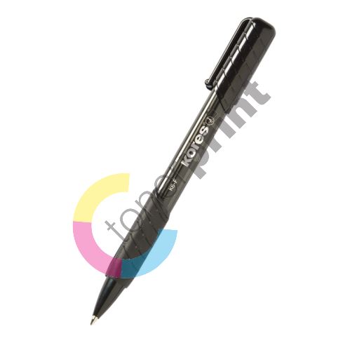Kuličkové pero Kores K6 Pen Soft Grip, mechanické, černé 2