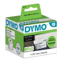 Papírové štítky Dymo 89mm x 51mm, bílé, pro vizitky, bez lepidla, 300 ks, S0929100 (3)