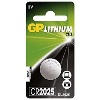 Knoflíková baterie GP CR2025 / DL2025 / ECR2025, lithiová 3 V, 165 mAh, 1 ks