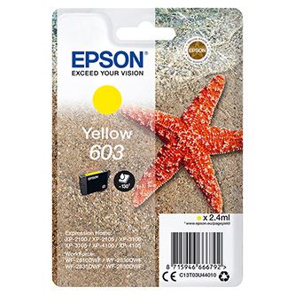 Inkoustová cartridge Epson 603, C13T03U44010, yellow, 2,4 ml, originál