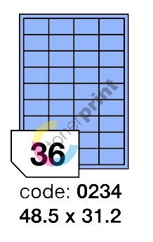 Samolepící etikety Rayfilm Office 48,5x31,2 mm 300 archů, matně modrá, R0123.0234D 1