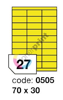 Samolepící etikety Rayfilm Office 70x30 mm 300 archů, matně žlutá, R0121.0505D 1