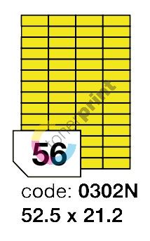 Samolepící etikety Rayfilm Office 52,5x21,2 mm 300 archů, matně žlutá, R0121.0302ND 1