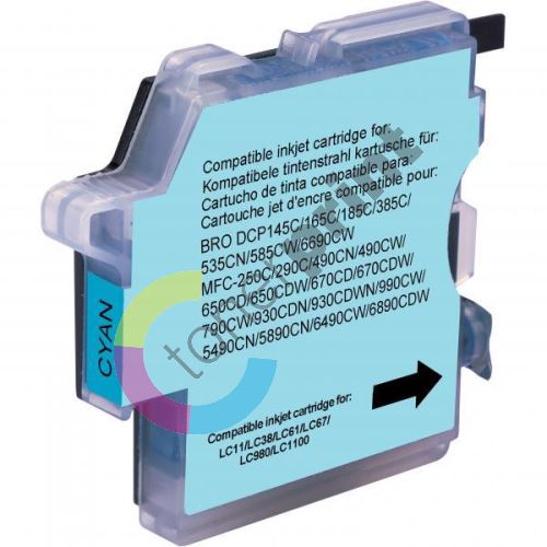 Kompatibilní cartridge Brother LC-980C, DCP 145C, DCP165C, cyan, UPrint 1
