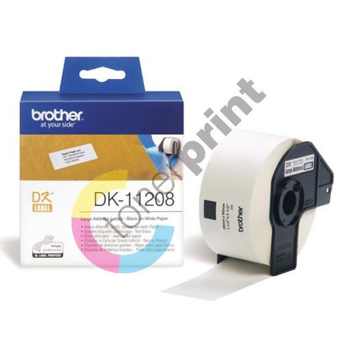 Štítky papírové Brother 38mm x 90mm, bílá, 400 ks, DK11208 1