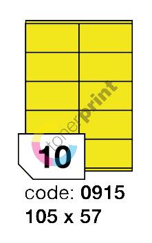 Samolepící etikety Rayfilm Office 105x57 mm 100 archů, fluo žlutá, R0131.0915A 1