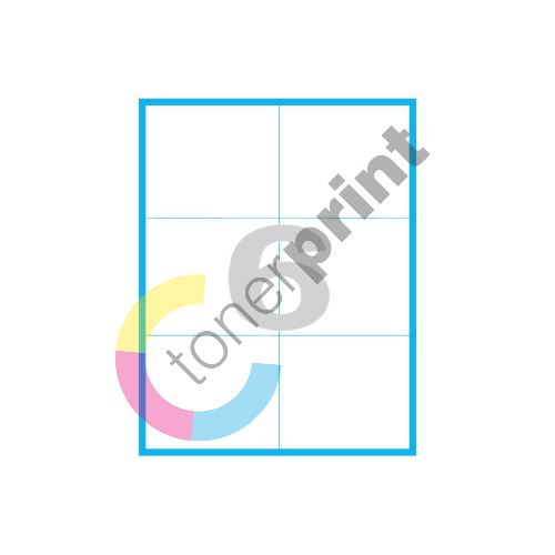 Etikety MP print samolepící A4, 105x99 mm, 6ks/arch, 1000 archů, bílé 1
