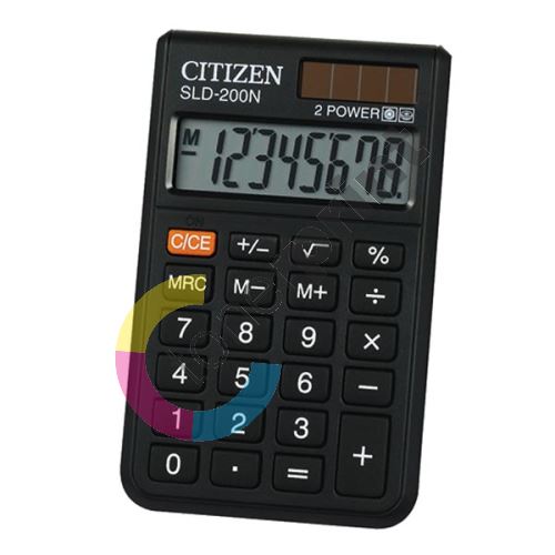 Kalkulačka Citizen SLD200NR, černá, kapesní, osmimístná 1