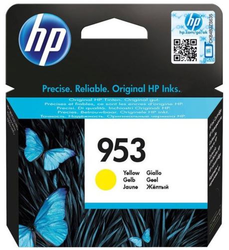 Inkoustová cartridge HP 953 (F6U14AE), žlutá, 630 stran, originál
