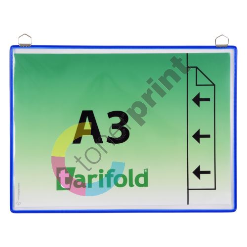 Tarifold rámeček s kapsou a dvěma očky, A3, otevřený bokem, modrý, 5 ks 1