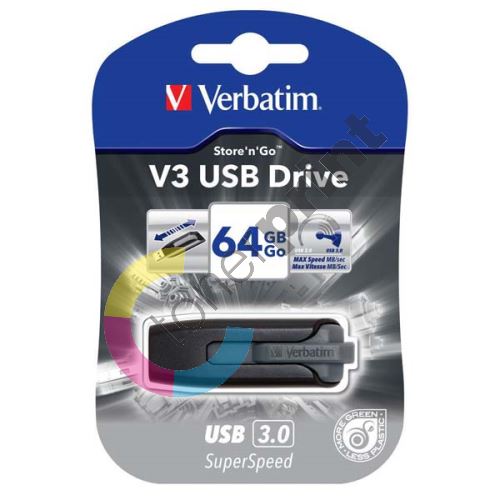 Verbatim 64GB Store N Go V3, USB flash disk 3.0, 49174, černá 1