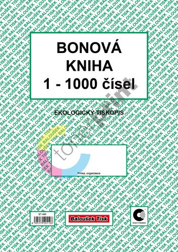 Bonová kniha A4 ET400, 100 listů