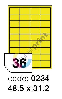 Samolepící etikety Rayfilm Office 48,5x31,2 mm 300 archů, matně žlutá, R0121.0234D 1