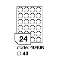 Samolepící etikety Rayfilm Office průměr 40 mm 300 archů, inkjet, R0105.4040KD