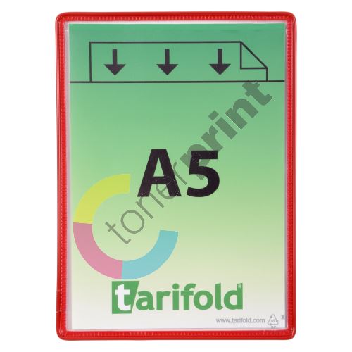 Tarifold rámeček s kapsou, A5, otevřený shora, červený, 5 ks 1