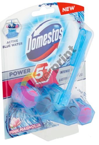 Domestos Power 5+ Blue Water Pink Magnolia Wc tuhý blok 53 g