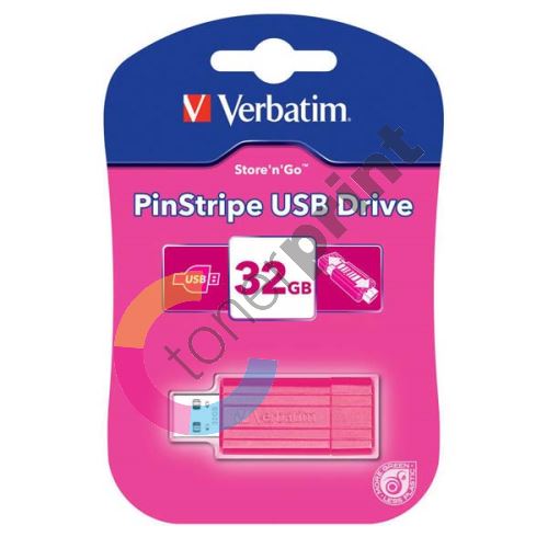Verbatim 32GB Store n Go PinStripe USB flash disk, 2.0, 49056, růžová 1