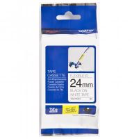Páska do štítkovače Brother TZE-FX251, 24mm, černý tisk/bílý podklad, originál (3)