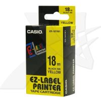 Páska do tiskárny štítků Casio XR-18YW1 18mm, černý tisk/žlutý podklad (1)