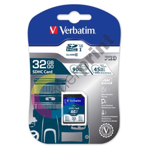Verbatim U3 Pro SDHC 32GB, 47021, class 10 1