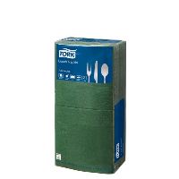 Tork obědové ubrousky 2vrstvé tmavě zelené 33 × 33 cm, 477214
