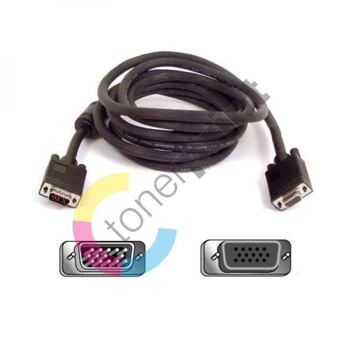 Kabel k monitoru SVGA, 15 M/15 F, 3 m, ferritové stínění, (15 pin) 1