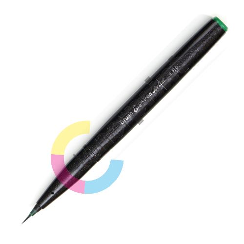 Pentel Sign Pen Artist SESF30C, barevný štěteček, zelený 1