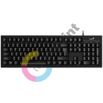 Genius Smart KB-100, klávesnice CZ/SK, klasická, drátová (USB), černá, leštěný hliník
