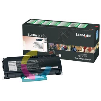 Toner Lexmark E260, E260A11E, černá, originál 1