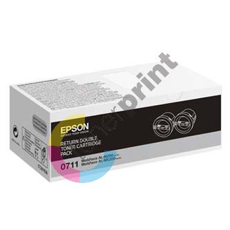 Toner Epson C13S050711, AL-M200, AL-MX200, 2-pack, black, originál