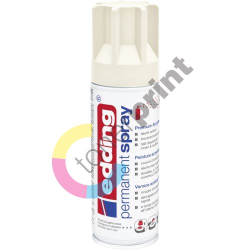 Akrylový sprej Edding 5200, krémově bílá matná, 200 ml 1