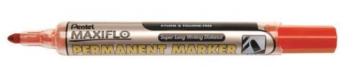 Popisovač Pentel Maxiflo NLF50, permanentní, červená